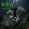 Vittra's Intense Indifference album art. Sticks hold up a cracked statue head. A snack slithers out of it's mouth.